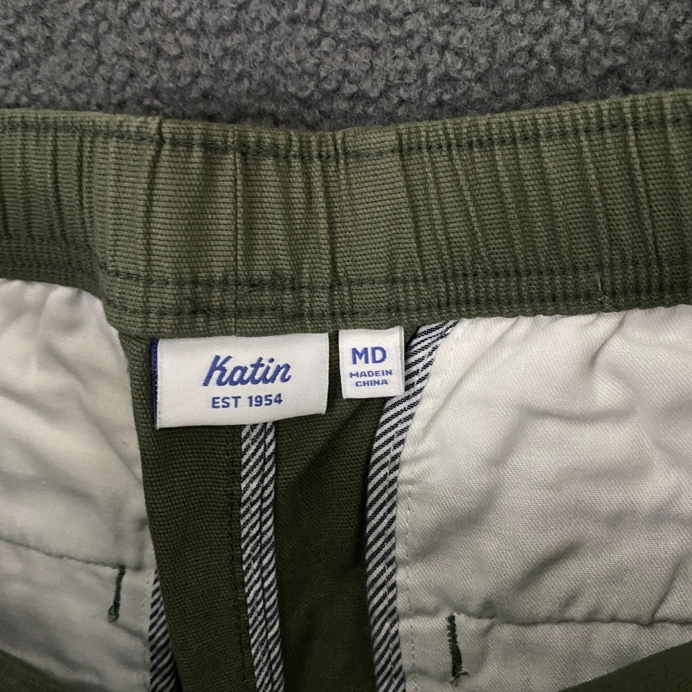Katin Trails Pant Elastic Mens Medium Olive Green Waist Drawstring Surf Skate - Picture 5 of 12